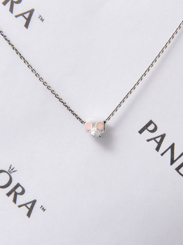 Pandora Cute Mouse Charm Pink Enamel